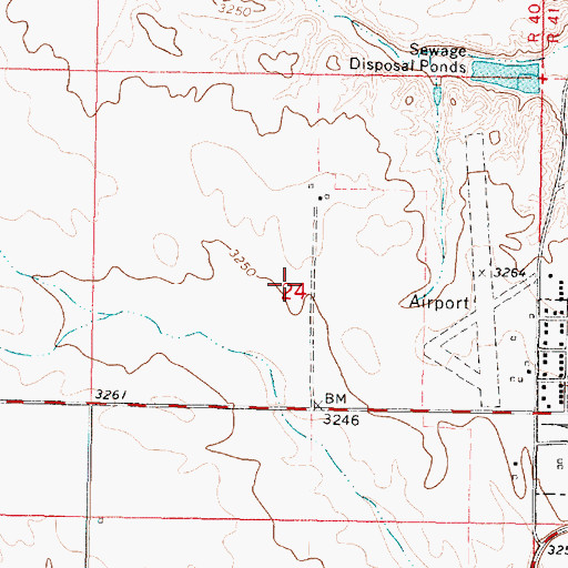 Topographic Map of Myers School (historical), MT