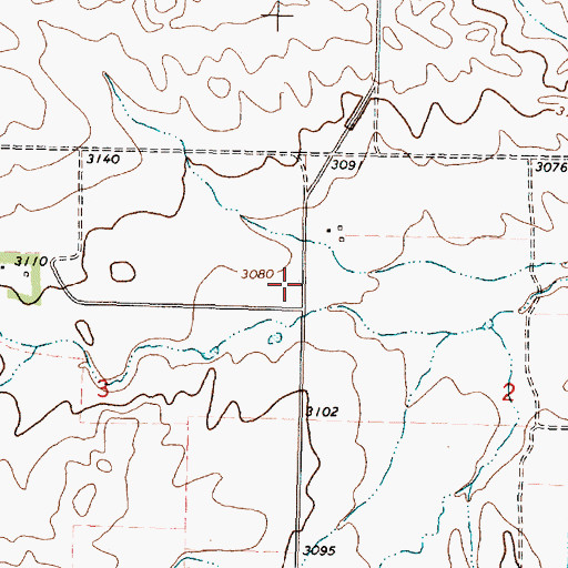 Topographic Map of Pleasant View School (historical), MT