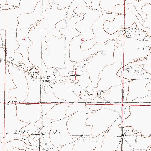 Topographic Map of Badger School (historical), MT