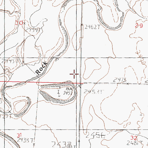 Topographic Map of Nott School (historical), MT