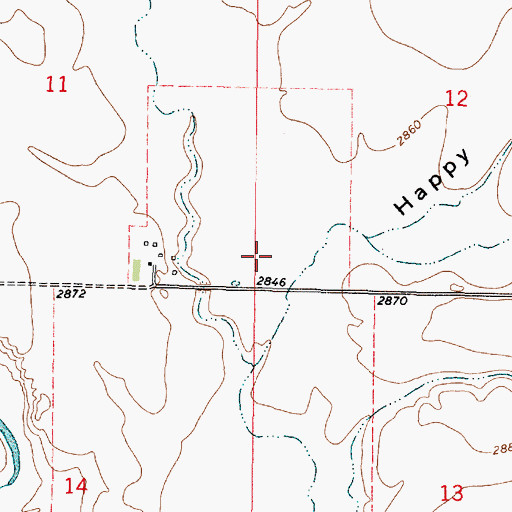 Topographic Map of Happy Valley School (historical), MT
