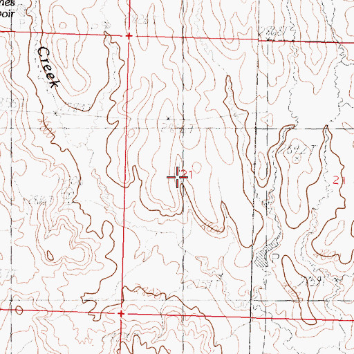 Topographic Map of Crow Creek School (historical), MT