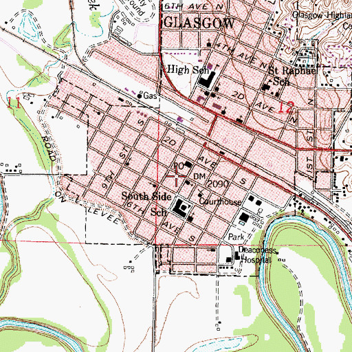 Topographic Map of Saint Matthews Episcopal Church, MT