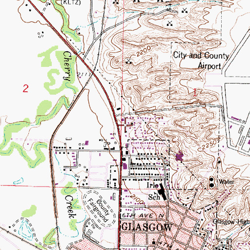Topographic Map of Church of Christ, MT