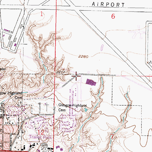 Topographic Map of Evangelical Church, MT