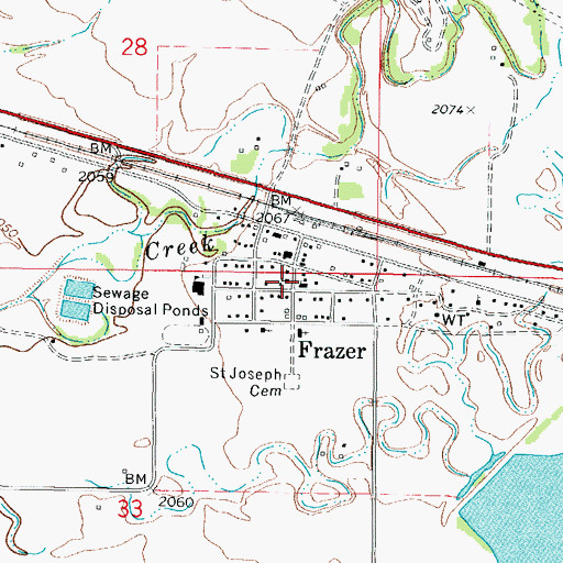 Topographic Map of Big Sky Indian Chapel, MT