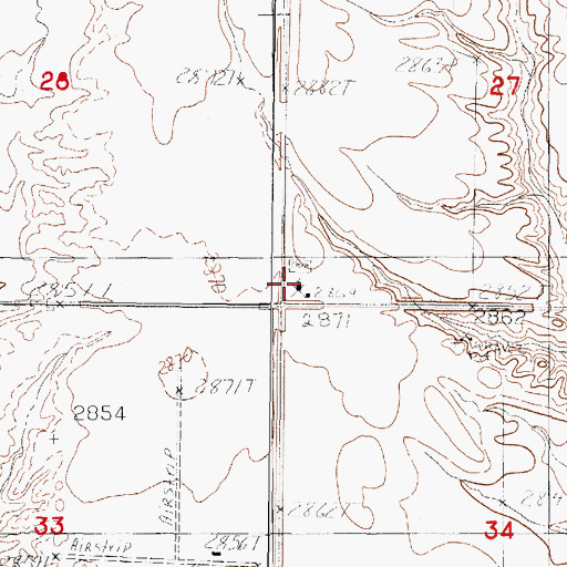Topographic Map of Lustre Bethel Mennonite Church, MT