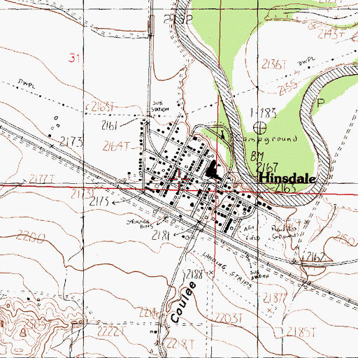 Topographic Map of United Methodist Church, MT