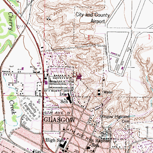 Topographic Map of Valley View Home, MT