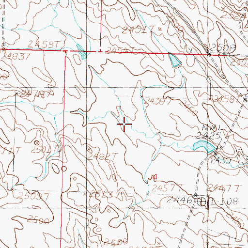 Topographic Map of Mott Coulee, MT