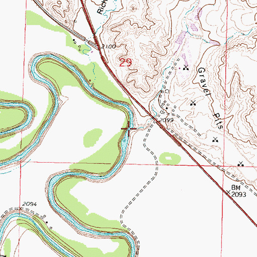 Topographic Map of O'Neil Creek, MT