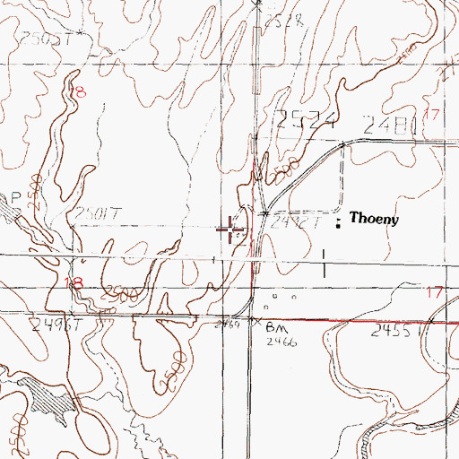 Topographic Map of Hill Crest Cemetery, MT