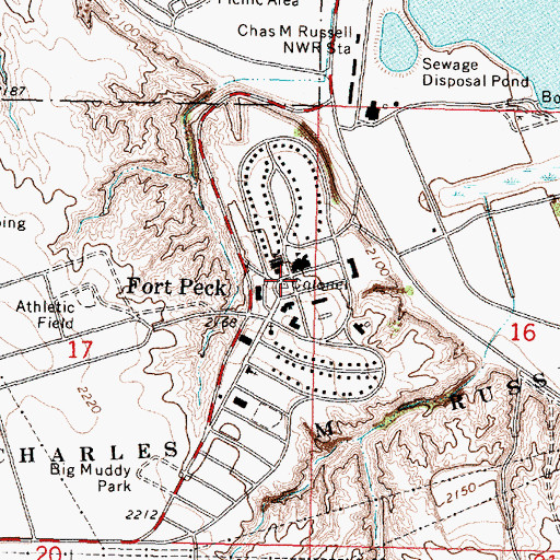 Topographic Map of Mall Park, MT