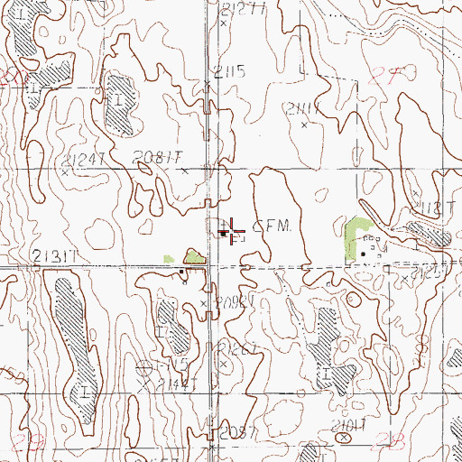 Topographic Map of Emmaus Cemetery, MT