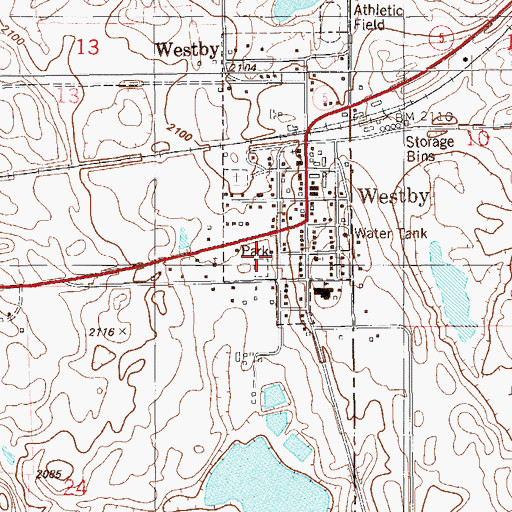 Topographic Map of Onstad Park, MT