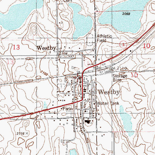 Topographic Map of Assembly of God Church, MT