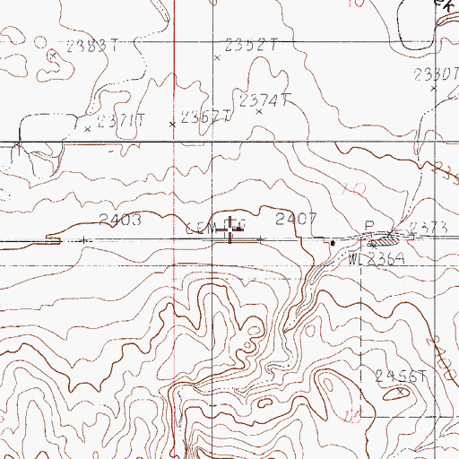 Topographic Map of Wanso School (historical), MT
