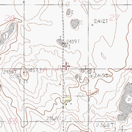 Topographic Map of Corkery School (historical), MT