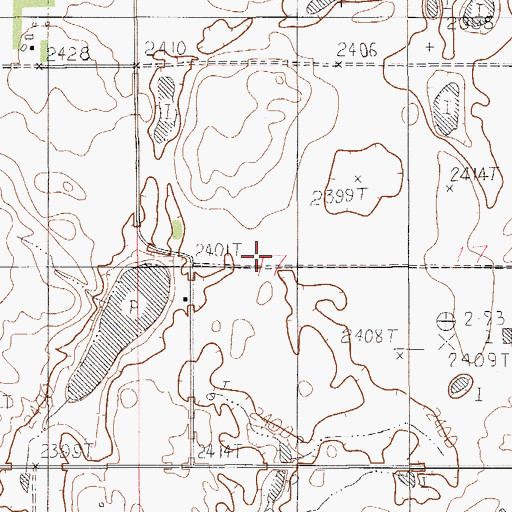 Topographic Map of Collins School (historical), MT