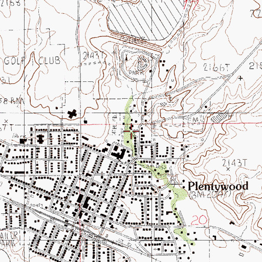 Topographic Map of Harry DeSilva City Park, MT