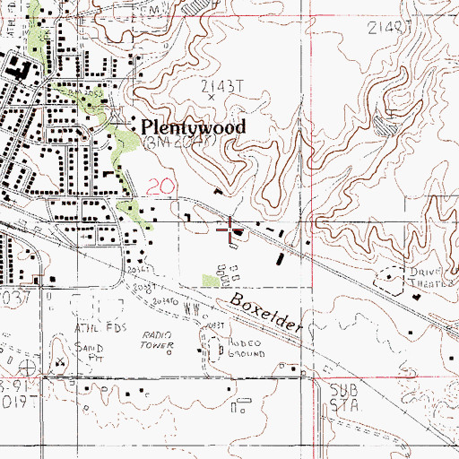 Topographic Map of Sheridan County Museum, MT