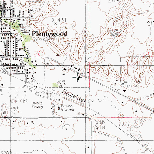 Topographic Map of Sheridan County Agriculture Museum and Civic Center, MT