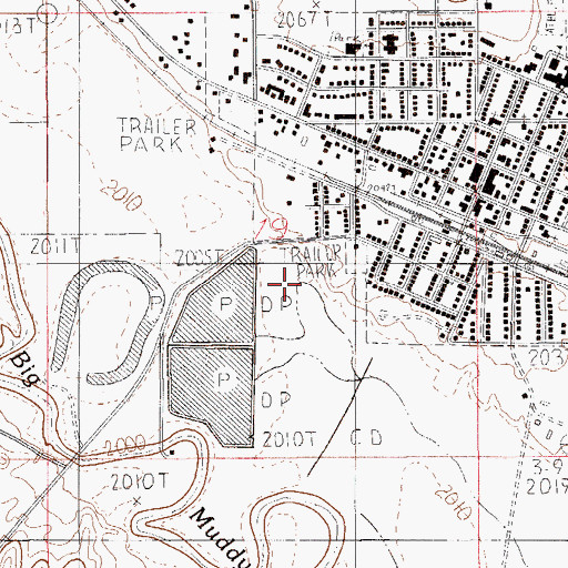 Topographic Map of Vivs Trailer Court, MT