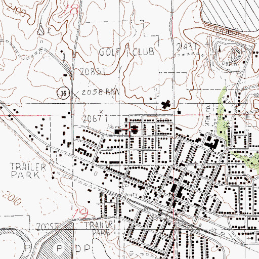 Topographic Map of Sheridan Memorial Hospital, MT