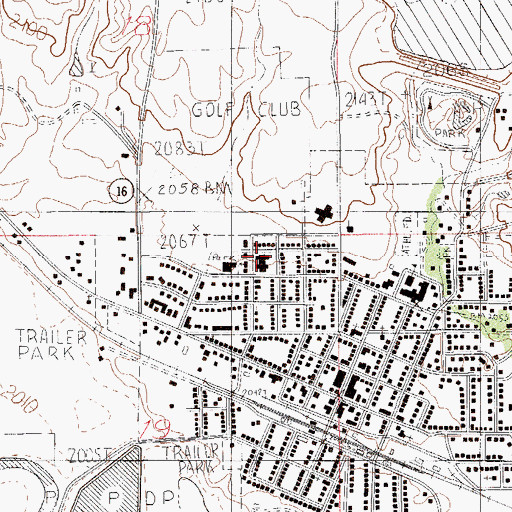 Topographic Map of Sheridan Memorial Nursing Home, MT