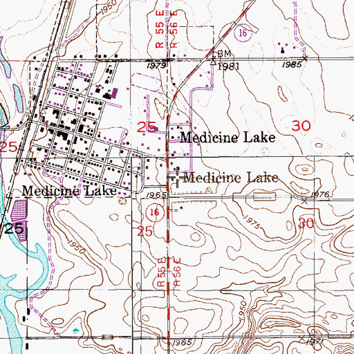 Topographic Map of McInenly Park, MT