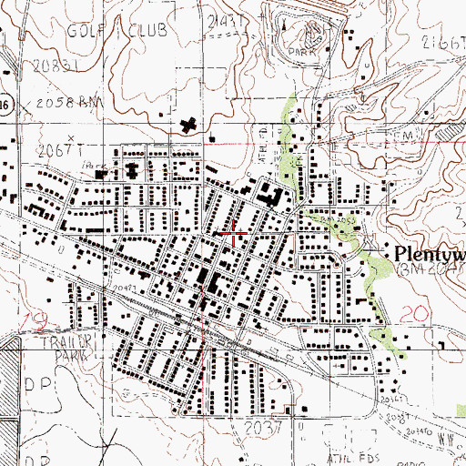 Topographic Map of First Congregational United Church of Christ, MT