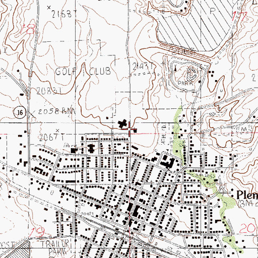 Topographic Map of Bethel Evangelical Church, MT