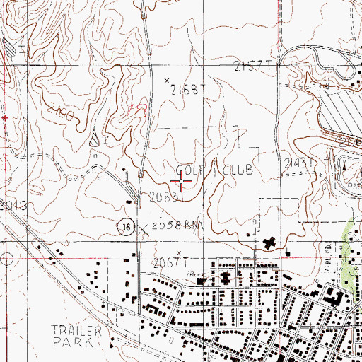 Topographic Map of Plentywood Golf Club, MT