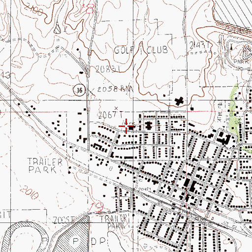 Topographic Map of Sherwood Park, MT