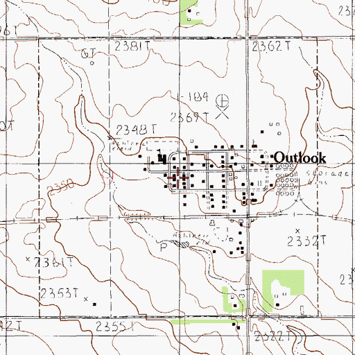 Topographic Map of Highland Lutheran Church, MT
