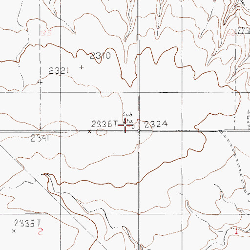 Topographic Map of Olson School (historical), MT