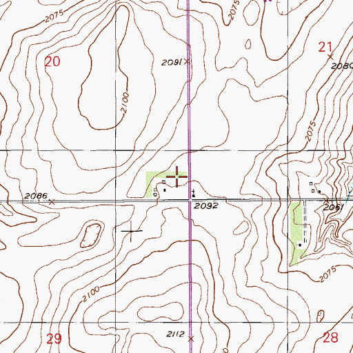Topographic Map of Central Consolidated School (historical), MT