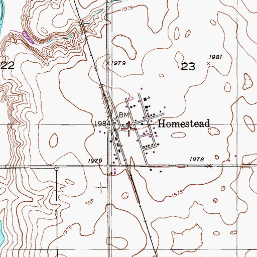 Topographic Map of Nazarene Church (historical), MT
