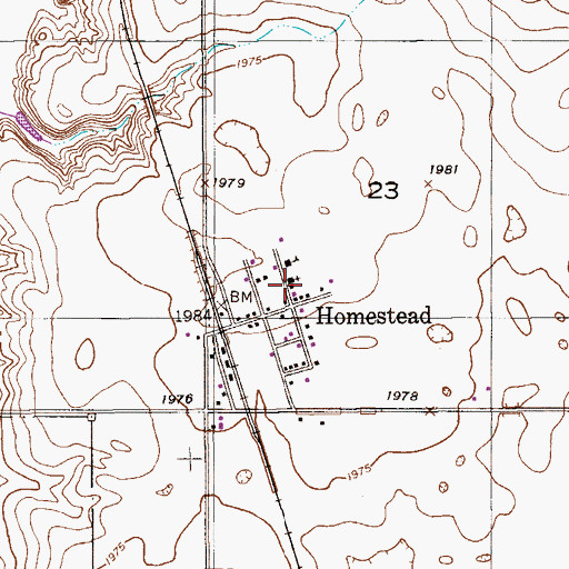 Topographic Map of First Lutheran Church, MT