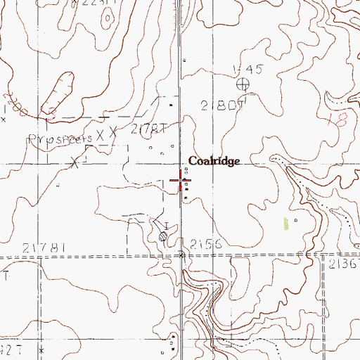 Topographic Map of Coalridge School (historical), MT