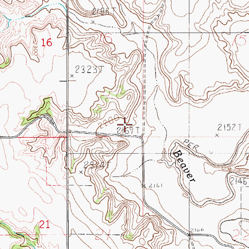Topographic Map of Desonia School (historical), MT