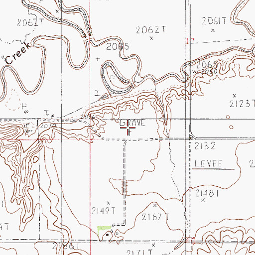 Topographic Map of Archer Cemetery, MT