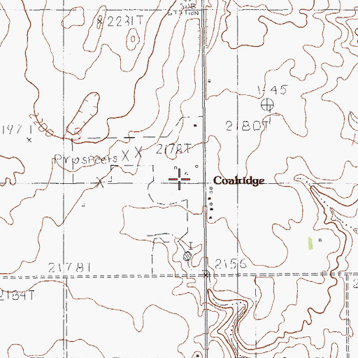 Topographic Map of Coalridge Post Office (historical), MT