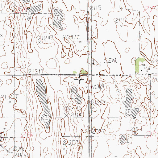 Topographic Map of Washington School (historical), MT