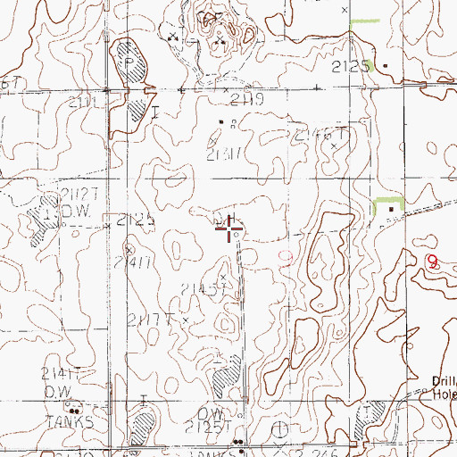 Topographic Map of Jefferson School (historical), MT