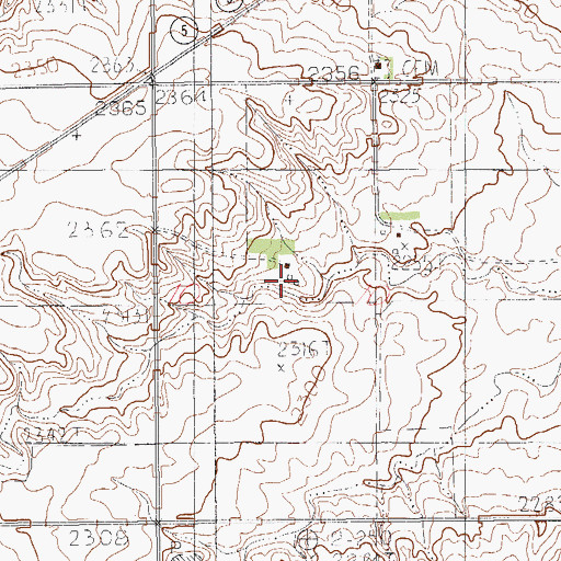Topographic Map of Coolidge School (historical), MT