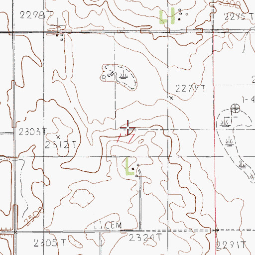 Topographic Map of Monroe School (historical), MT