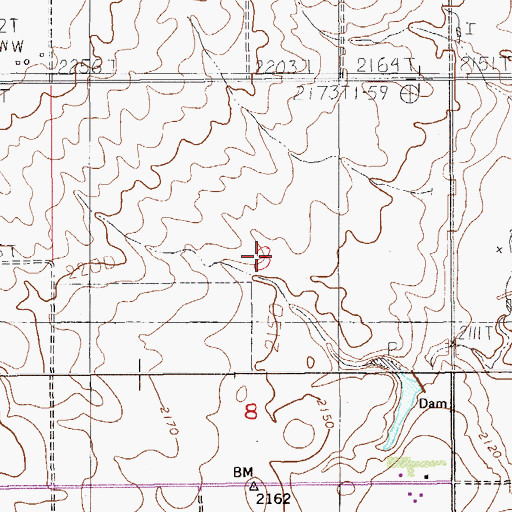 Topographic Map of Garfield School (historical), MT