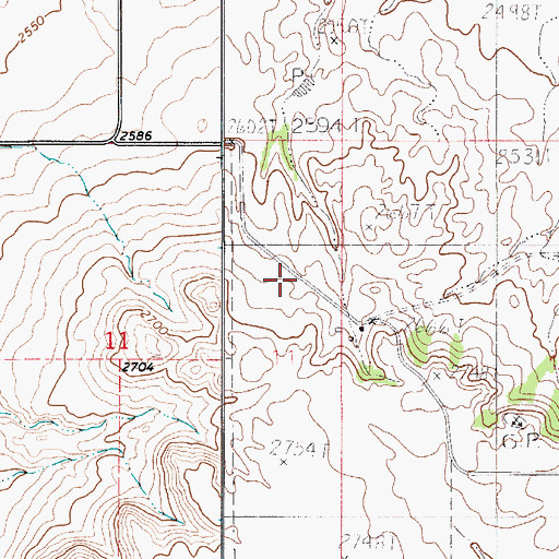 Topographic Map of Phellps School (historical), MT