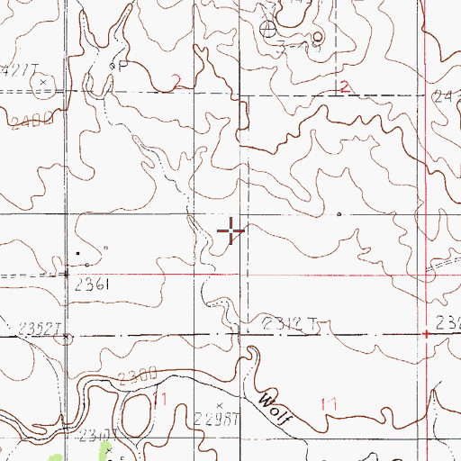 Topographic Map of Wanso Post Office (historical), MT